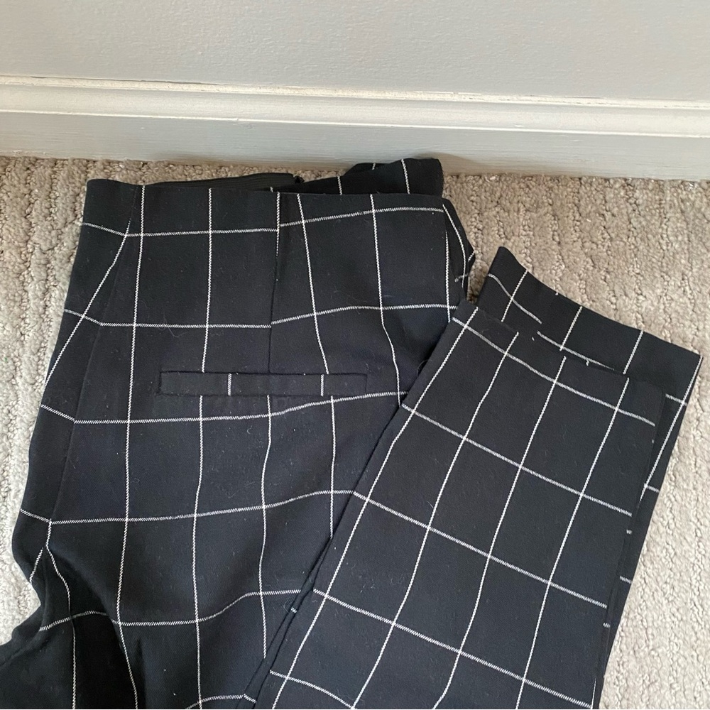 Windowpane Skinny Trousers